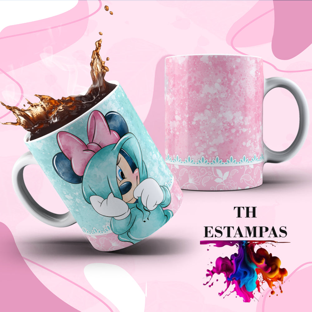 Caneca da Minnie com nome ou sem nome.