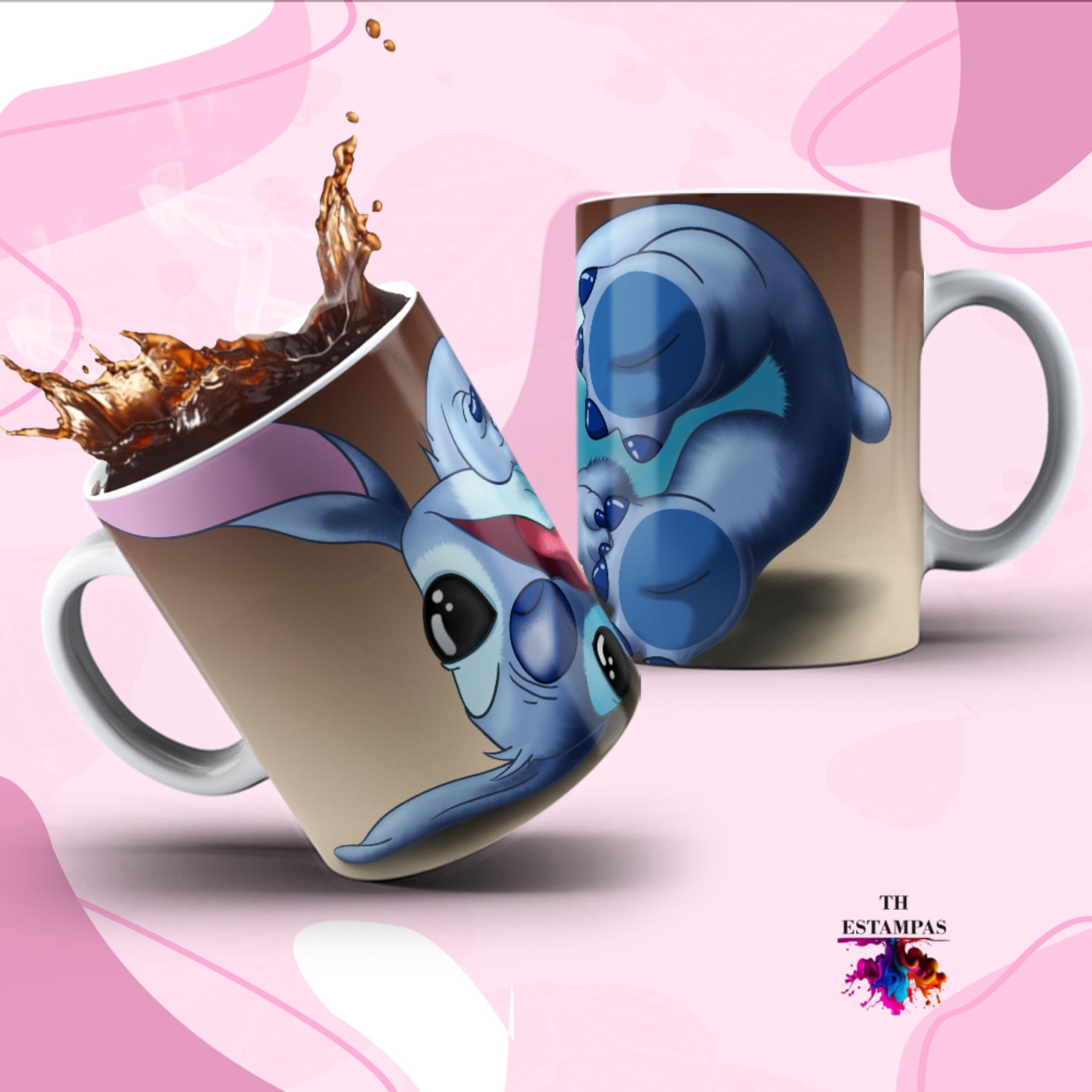 A Caneca do seu azulzinho favorito o Stitch - Agora com artes exclusivas para assistir em quanto beber com ela.