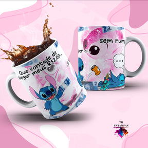 A Caneca do seu azulzinho favorito o Stitch - Agora com artes exclusivas para assistir em quanto beber com ela.