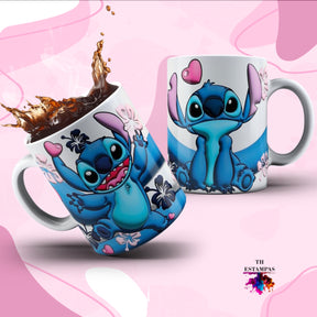 A Caneca do seu azulzinho favorito o Stitch - Agora com artes exclusivas para assistir em quanto beber com ela.