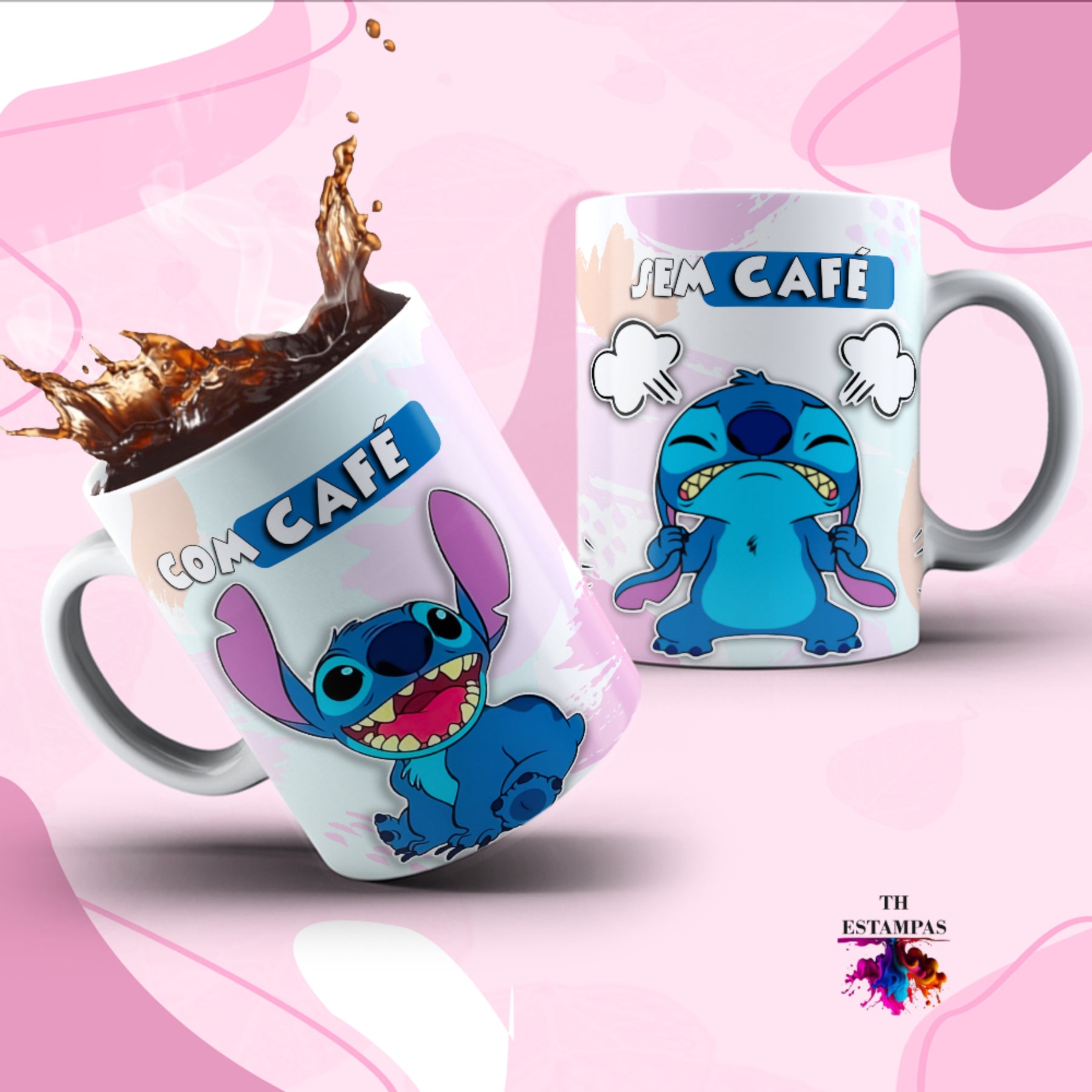 A Caneca do seu azulzinho favorito o Stitch - Agora com artes exclusivas para assistir em quanto beber com ela.